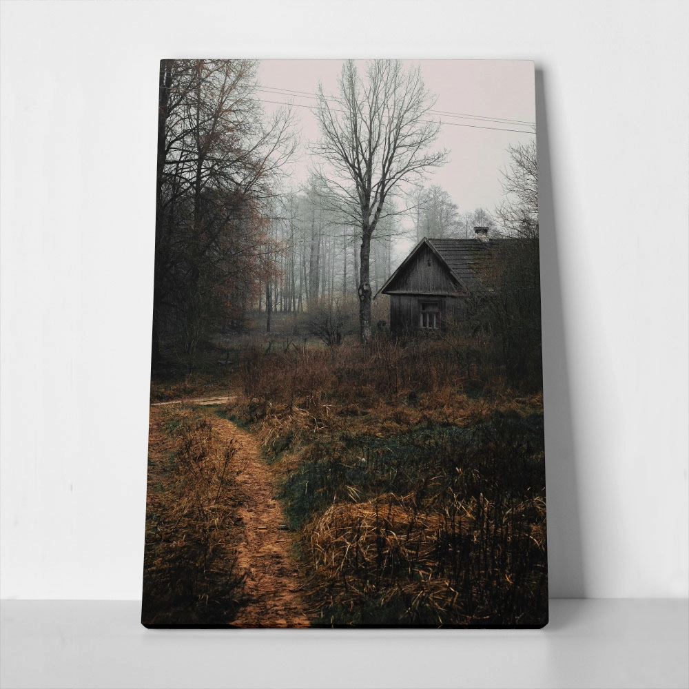 Πίνακας σε Καμβά RUSTIC FARMHOUSE FOREST CABIN 2