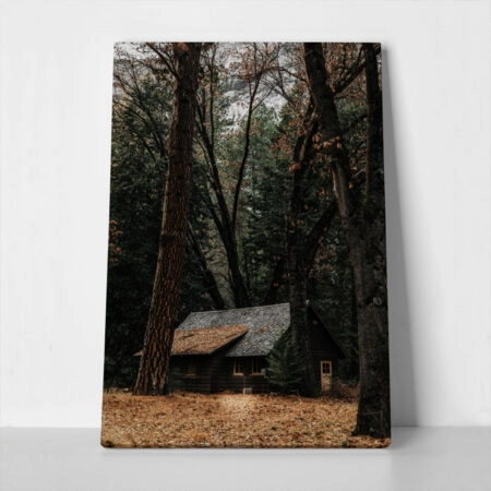 Πίνακας σε Καμβά RUSTIC FARMHOUSE FOREST CABIN 3 - 
