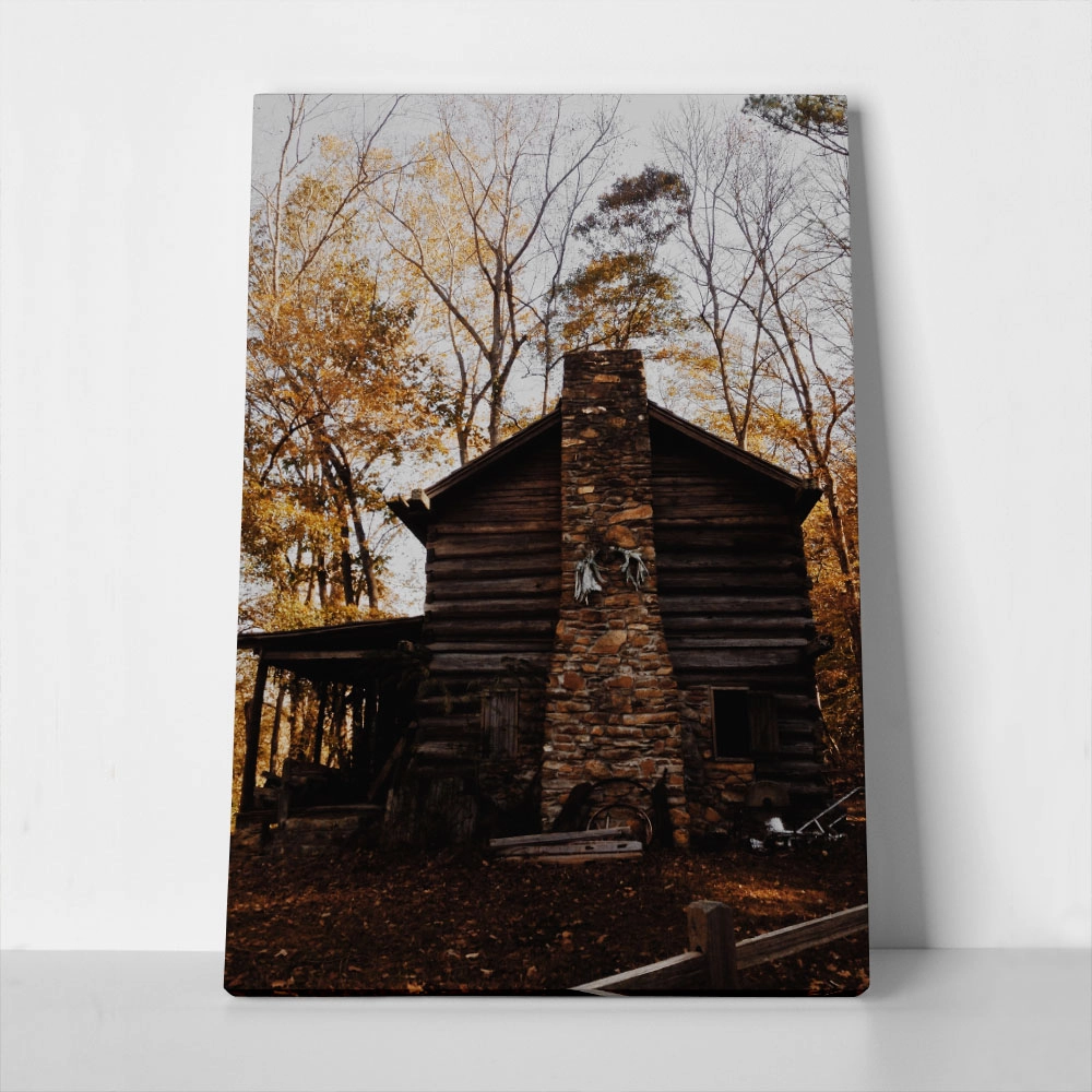 Πίνακας σε Καμβά RUSTIC FARMHOUSE FOREST CABIN 4
