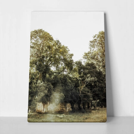 Πίνακας σε Καμβά RUSTIC FARMHOUSE FOREST PATH 2