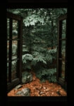 Πίνακας σε Καμβά RUSTIC FARMHOUSE FOREST WINDOW