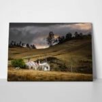 Πίνακας σε Καμβά RUSTIC FARMHOUSE HILL CABIN
