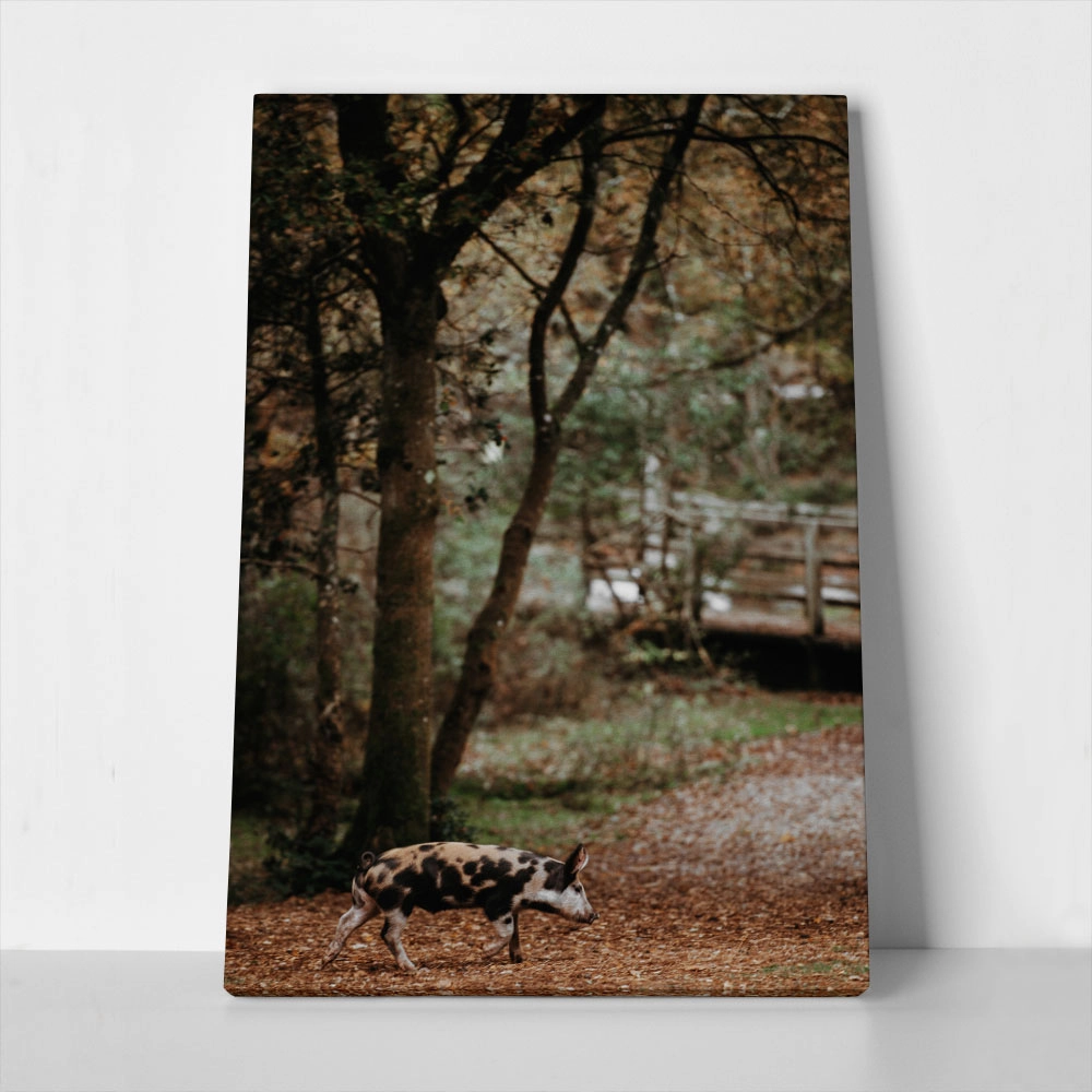 Πίνακας σε Καμβά RUSTIC FARMHOUSE HOG 2