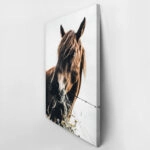 Πίνακας σε Καμβά RUSTIC FARMHOUSE HORSE EATING