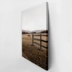 Πίνακας σε Καμβά RUSTIC FARMHOUSE HORSE FIELD