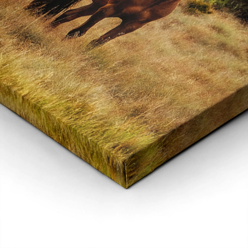 Πίνακας σε Καμβά RUSTIC FARMHOUSE HORSES 5