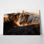 Πίνακας σε Καμβά RUSTIC FARMHOUSE HORSES 7