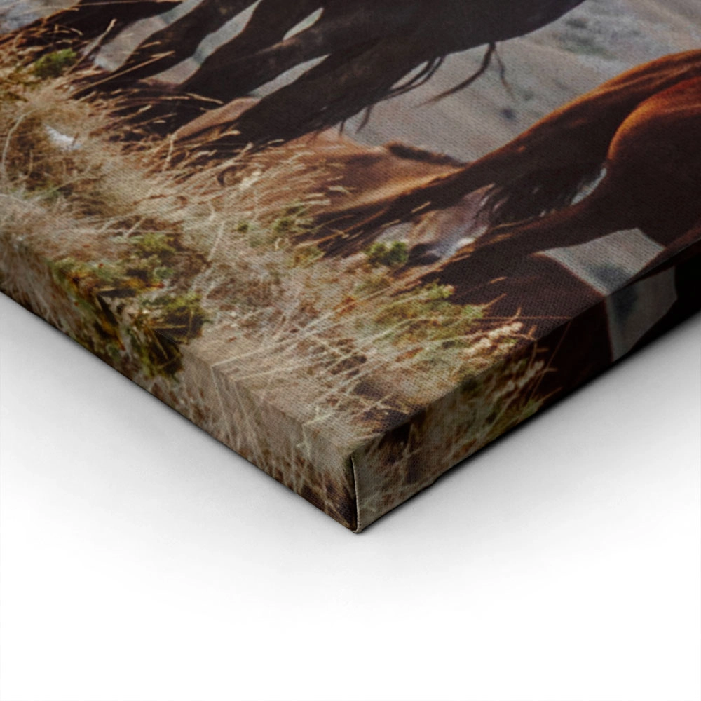 Πίνακας σε Καμβά RUSTIC FARMHOUSE HORSES 8