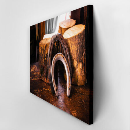 Πίνακας σε Καμβά RUSTIC FARMHOUSE HORSESHOE 4 -  Sticky 2