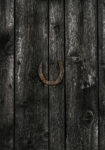 Πίνακας σε Καμβά RUSTIC FARMHOUSE HORSESHOE