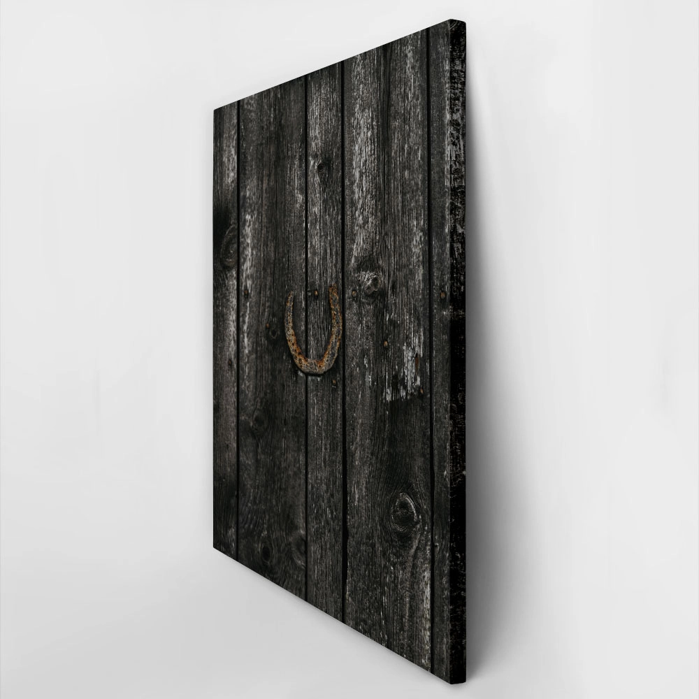Πίνακας σε Καμβά RUSTIC FARMHOUSE HORSESHOE