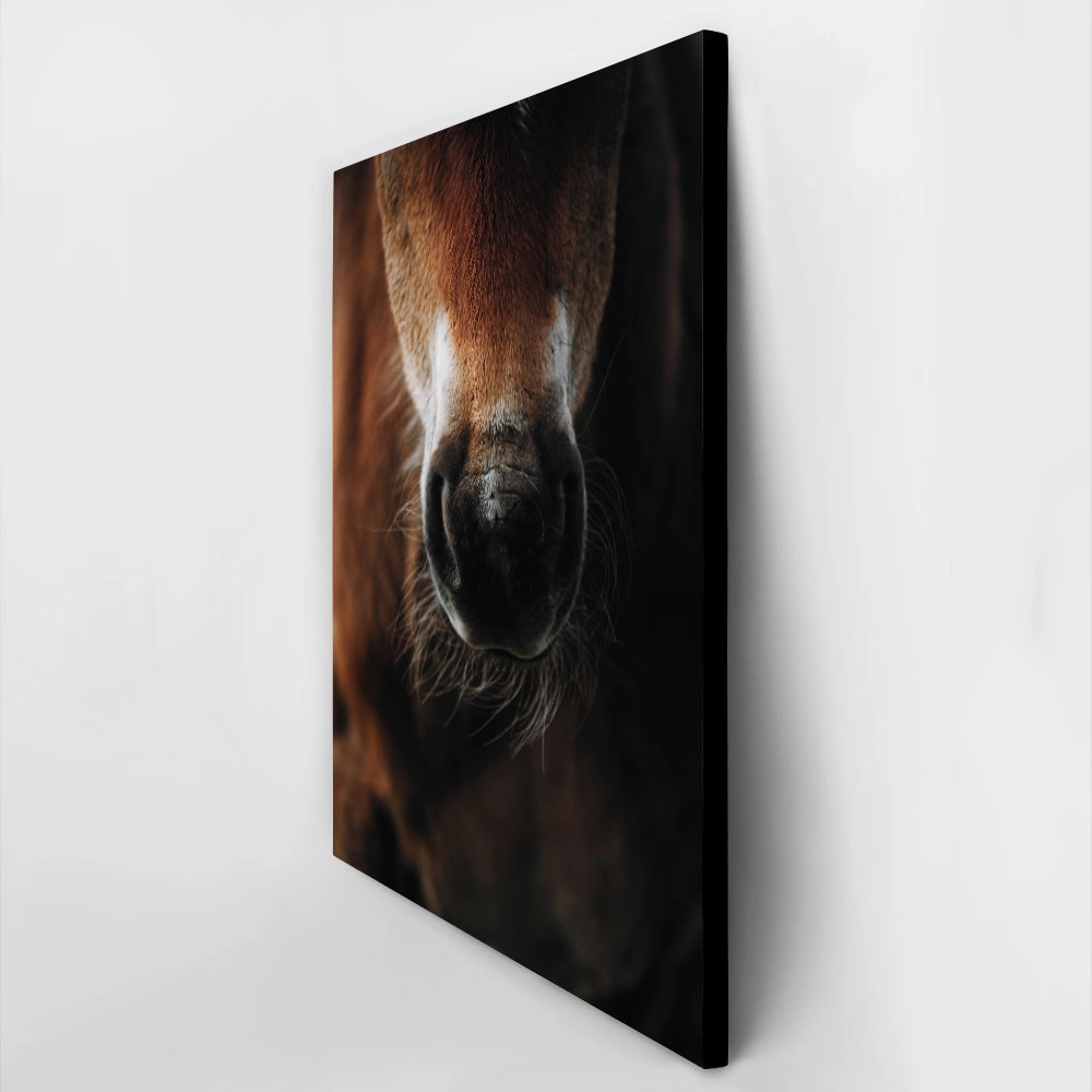 Πίνακας σε Καμβά RUSTIC FARMHOUSE HORSE