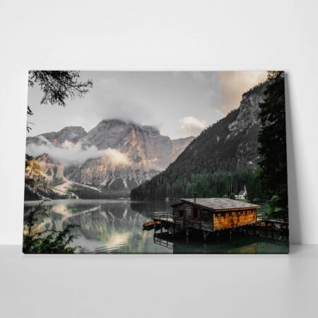 Πίνακας σε Καμβά RUSTIC FARMHOUSE LAKE CABIN 4 - 