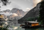 Πίνακας σε Καμβά RUSTIC FARMHOUSE LAKE CABIN 4