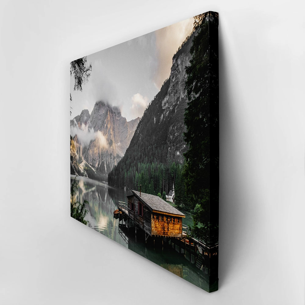Πίνακας σε Καμβά RUSTIC FARMHOUSE LAKE CABIN 4