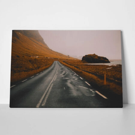 Πίνακας σε Καμβά RUSTIC FARMHOUSE LAKE ROAD - 