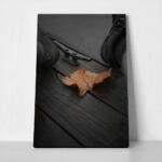 Πίνακας σε Καμβά RUSTIC FARMHOUSE LEAF