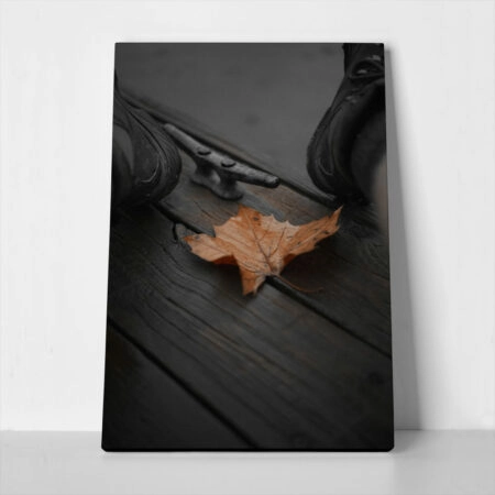 Πίνακας σε Καμβά RUSTIC FARMHOUSE LEAF - 