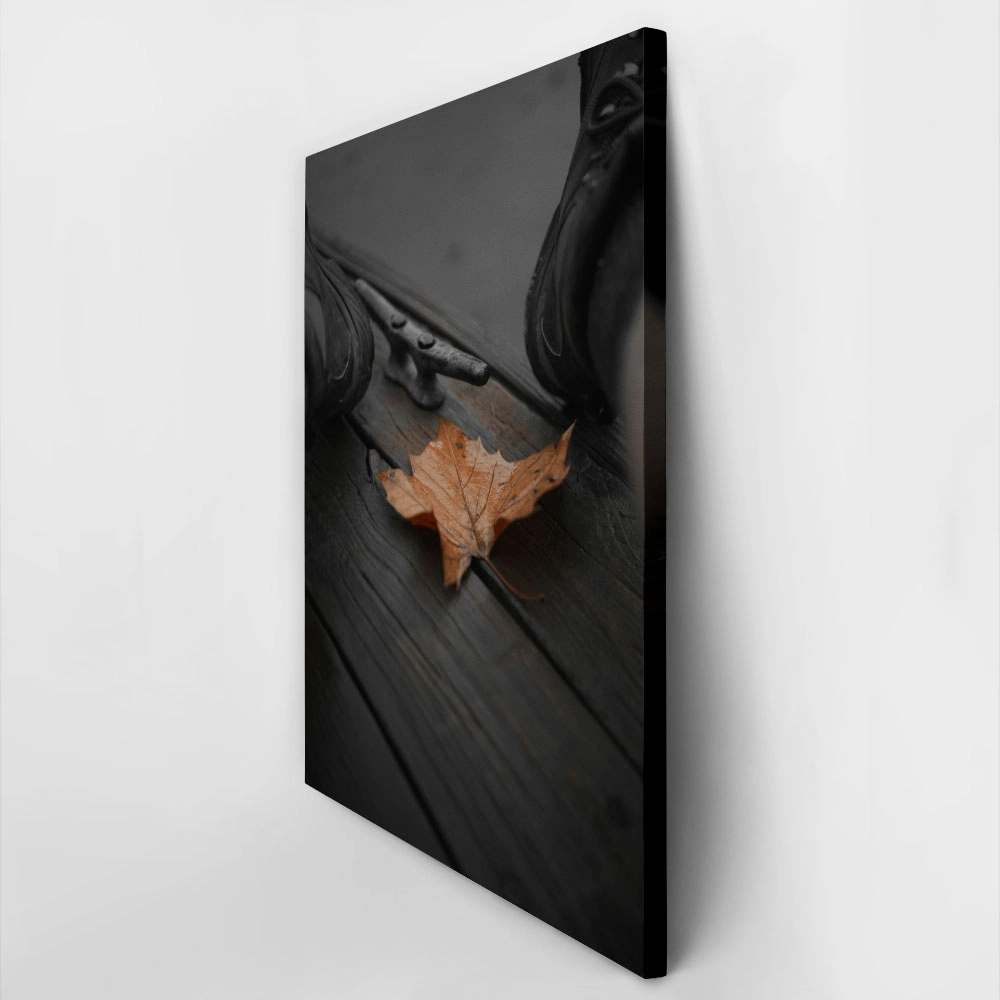 Πίνακας σε Καμβά RUSTIC FARMHOUSE LEAF