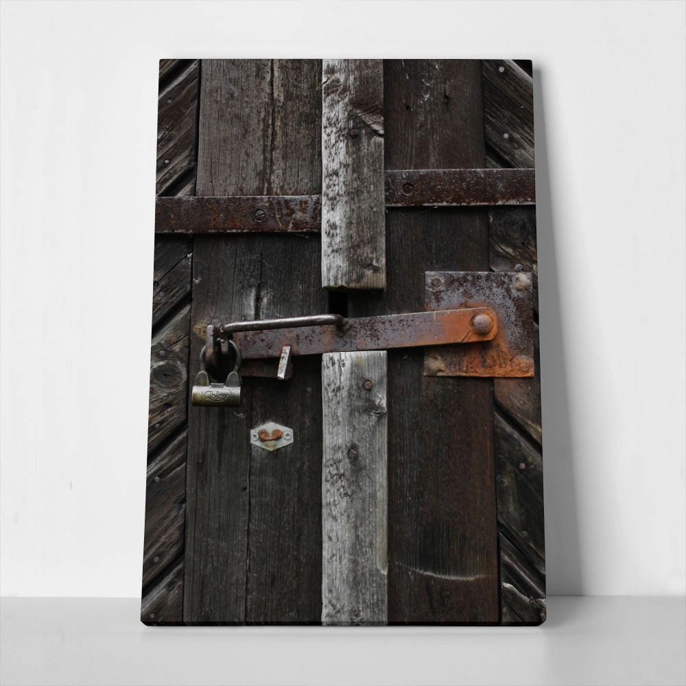 Πίνακας σε Καμβά RUSTIC FARMHOUSE LOCK