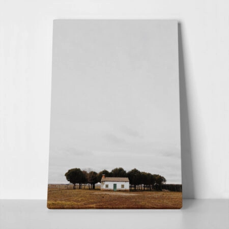 Πίνακας σε Καμβά RUSTIC FARMHOUSE LONE HOUSE - 