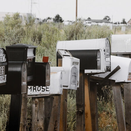 Πίνακας σε Καμβά RUSTIC FARMHOUSE MAILBOXES -  Sticky 5