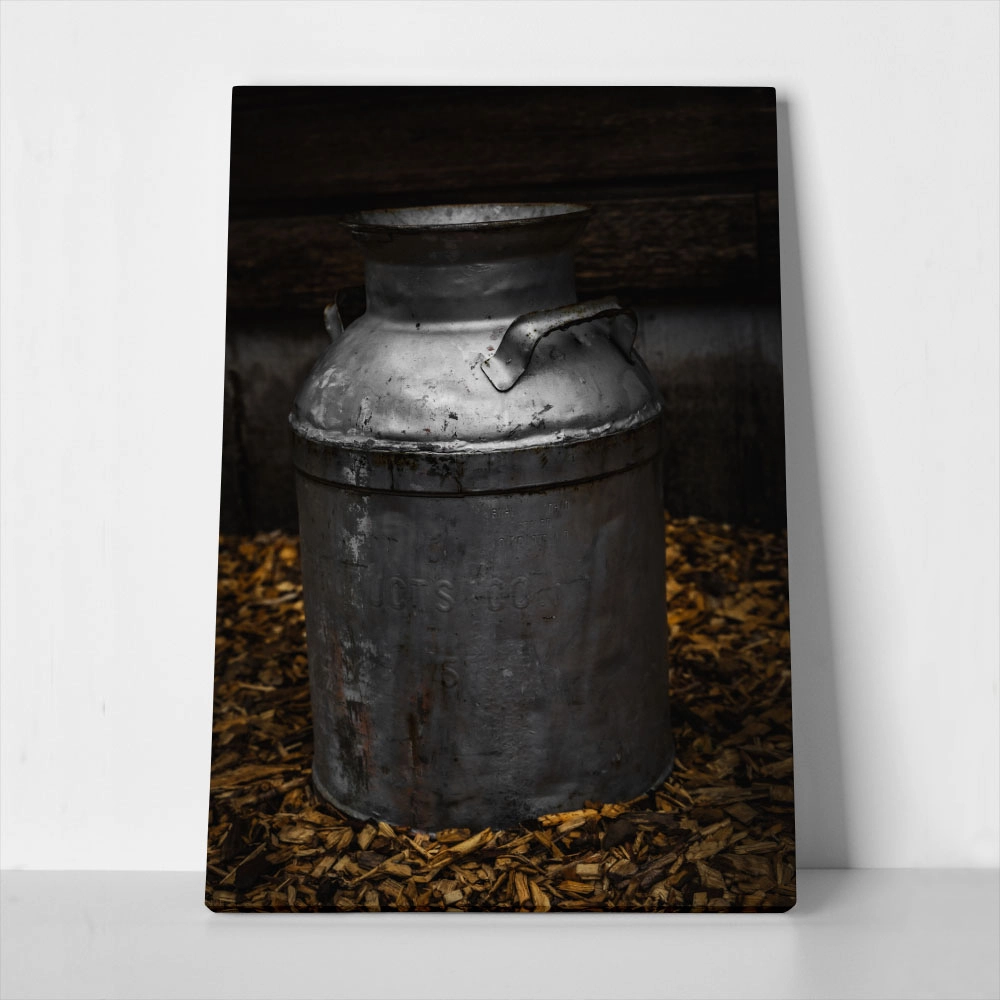 Πίνακας σε Καμβά RUSTIC FARMHOUSE MILK JUG