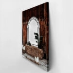 Πίνακας σε Καμβά RUSTIC FARMHOUSE MIRROR 2
