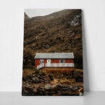 Πίνακας σε Καμβά RUSTIC FARMHOUSE MOUNTAIN CABIN