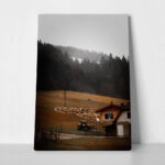 Πίνακας σε Καμβά RUSTIC FARMHOUSE MOUNTAIN FARM 2