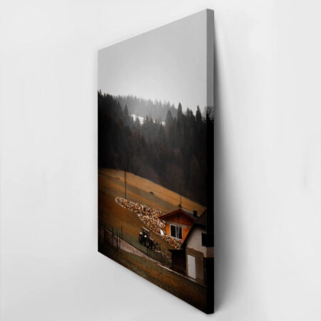 Πίνακας σε Καμβά RUSTIC FARMHOUSE MOUNTAIN FARM 2 -  Sticky 2