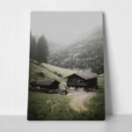 Πίνακας σε Καμβά RUSTIC FARMHOUSE MOUNTAIN FARM