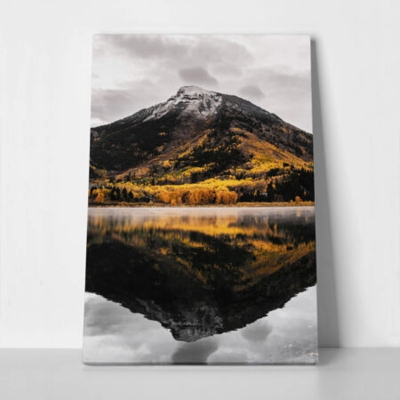Πίνακας σε Καμβά RUSTIC FARMHOUSE MOUNTAIN LAKE 2 - 