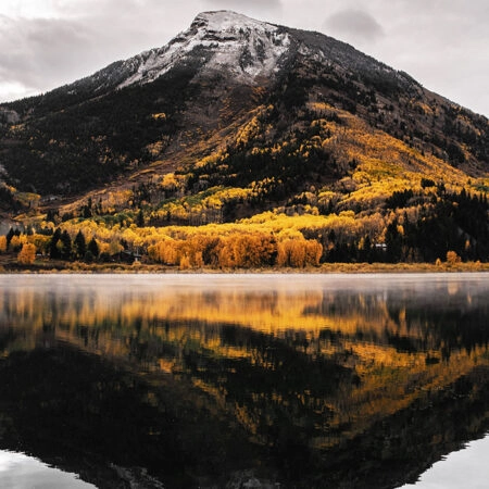 Πίνακας σε Καμβά RUSTIC FARMHOUSE MOUNTAIN LAKE 2 -  Sticky 5