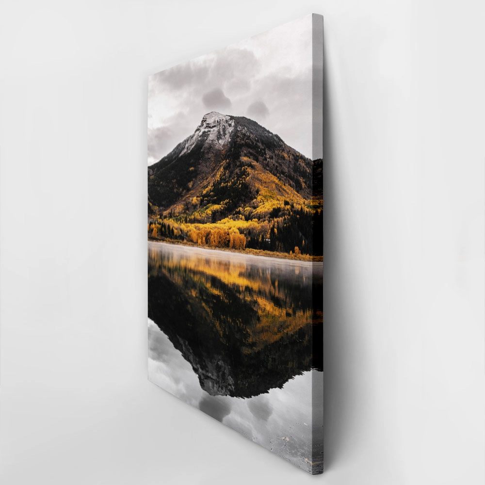 Πίνακας σε Καμβά RUSTIC FARMHOUSE MOUNTAIN LAKE 2