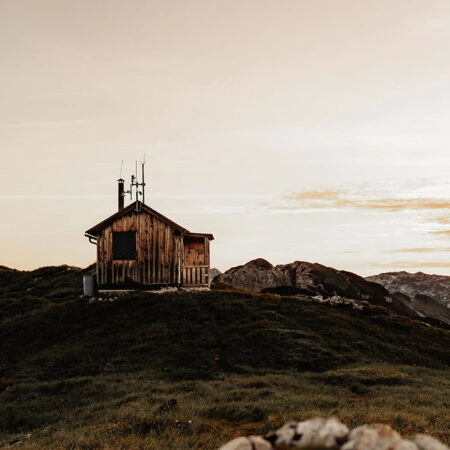 Πίνακας σε Καμβά RUSTIC FARMHOUSE MOUNTAIN LAKE CABIN 2 -  Sticky 5