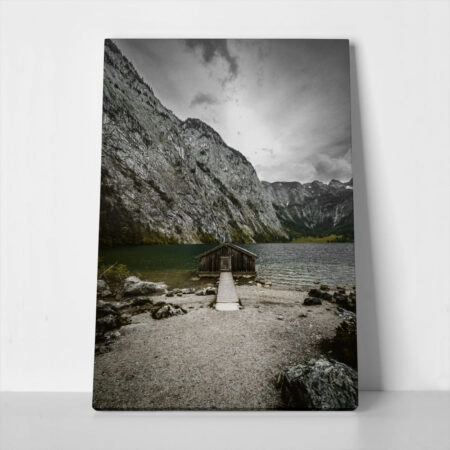 Πίνακας σε Καμβά RUSTIC FARMHOUSE MOUNTAIN LAKE CABIN 3 - 