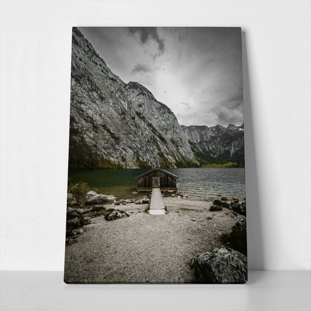 Πίνακας σε Καμβά RUSTIC FARMHOUSE MOUNTAIN LAKE CABIN 3