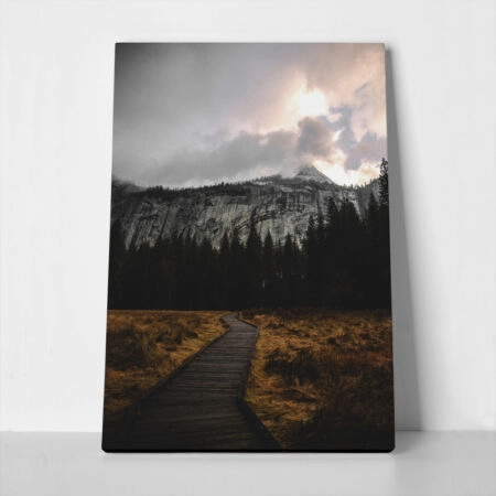 Πίνακας σε Καμβά RUSTIC FARMHOUSE MOUNTAIN PATH 2 - 