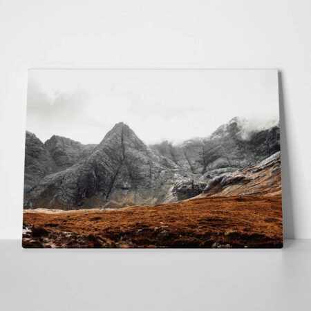 Πίνακας σε Καμβά RUSTIC FARMHOUSE MOUNTAIN PEAK - 