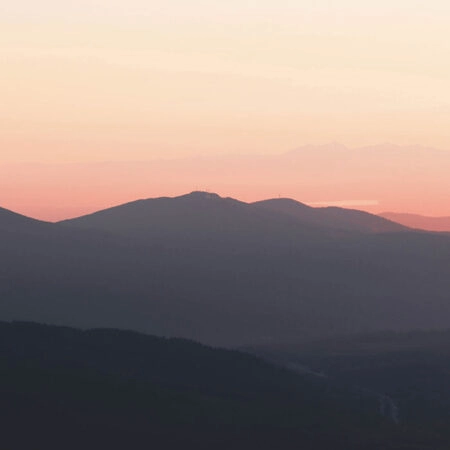 Πίνακας σε Καμβά RUSTIC FARMHOUSE MOUNTAIN SUNSET -  Sticky 5