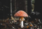 Πίνακας σε Καμβά RUSTIC FARMHOUSE MUSHROOM