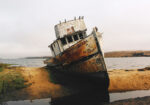 Πίνακας σε Καμβά RUSTIC FARMHOUSE OLD BOAT