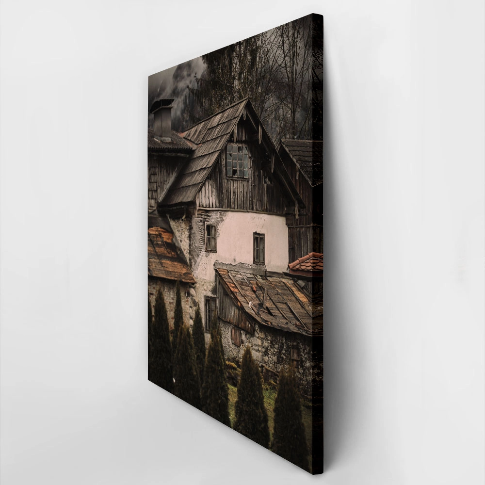 Πίνακας σε Καμβά RUSTIC FARMHOUSE OLD CABIN 2