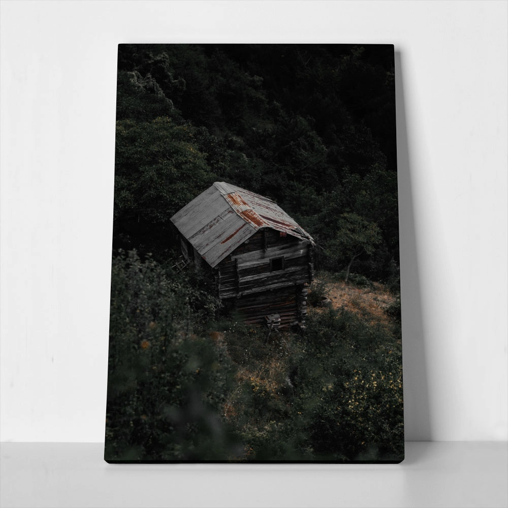 Πίνακας σε Καμβά RUSTIC FARMHOUSE OLD CABIN