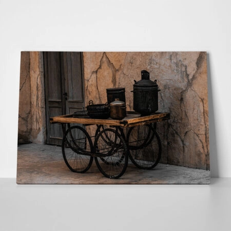 Πίνακας σε Καμβά RUSTIC FARMHOUSE OLD CARRIAGE 2 - 