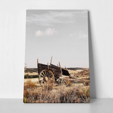 Πίνακας σε Καμβά RUSTIC FARMHOUSE OLD CARRIAGE - 