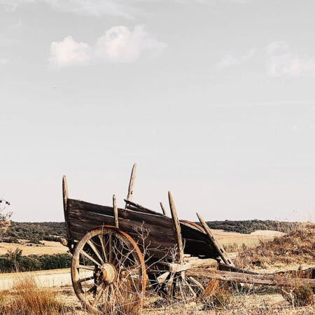 Πίνακας σε Καμβά RUSTIC FARMHOUSE OLD CARRIAGE -  Sticky 5