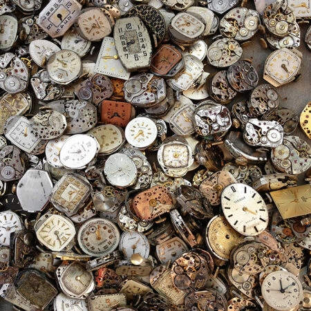 Πίνακας σε Καμβά RUSTIC FARMHOUSE OLD CLOCKS -  Sticky 5