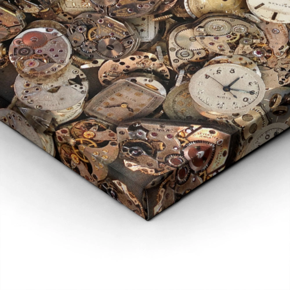 Πίνακας σε Καμβά RUSTIC FARMHOUSE OLD CLOCKS